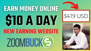 Earn Money Online 10 a Day from New Earning Website ZoomBucks  Work from home jobs PayPal [upl. by Broeder]