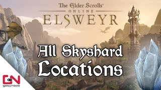 ESO Elsweyr  All 18 Skyshard Locations [upl. by Cypro758]