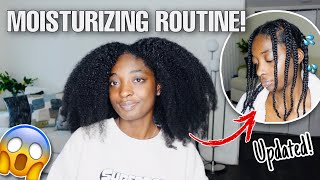 UPDATED NATURAL HAIR MOISTURIZING ROUTINE 😱‼️ [upl. by Mitch]