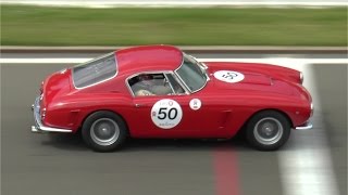 Classic Ferrari V12 sounds 250 SWB 275 GTB incl the Breadvan at Spa [upl. by Ytoc]