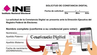 Como Tramitar Tu Constancia Digital Del INE Por Internet  Si Perdiste Tu INE O Ya Se Venció 2021 [upl. by Nywloc677]