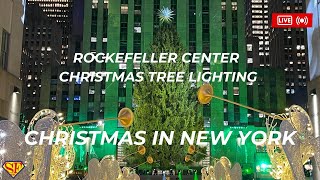 Rockefeller Center Christmas Tree Lighting 2023  NYC Christmas 2023  Pro  Palestinian Protesters [upl. by Stoller]