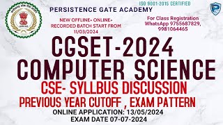 CG SET SYLLABUS DISCUSSION COMPUTER SCIENCE  previous Year Cutoff  Pattern CG Assistant Professor [upl. by Shaughnessy]