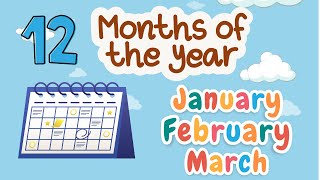 12 Months Of The Year  Months Spellings With Pronounciation For Kids Pre School kids [upl. by Shuping697]