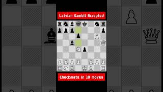 Latvian Gambit Accepted Checkmate in 10 moves chess [upl. by Rehpotisrhc]