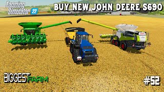 Purchased a new JOHN DEERE S690 harvester for harvest CORN  Farming Simulator 22  53  fs22 [upl. by Hanus730]