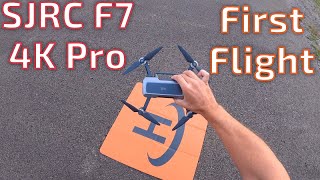 SJRC F7 4K Pro First Flight [upl. by Adnat137]