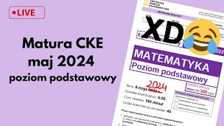 Matura MAJ 2024 matematyka podstawowa  rozwiązania  LIVE [upl. by Nabroc]