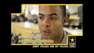 Army Values are my Values SFC Spratt [upl. by Nyrret]