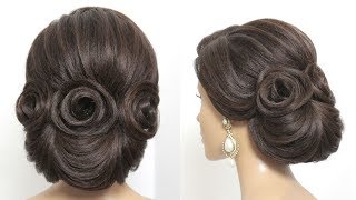 New Bridal Updo Trendy Wedding Hairstyle For Long Hair Tutorial [upl. by Sardse]