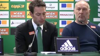 Pressekonferenz vor dem Heimspiel vs SV Mattersburg März 2016 [upl. by Sikram]