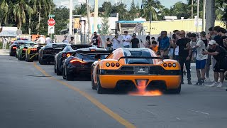 FLAMES HARD Accelerations and LOUD REVS  BEST HYPERCARS and Supercars in ACTION [upl. by Auhsohey]