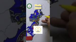 Rhode Island flag map drawing [upl. by Amedeo]