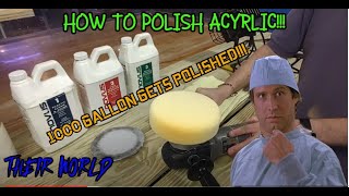 POLISHING ACYRLIC  MASSIVE 1000 GALLON AQUARUIM gets POLISHED HOW TO USE NOVUS [upl. by Muldon281]