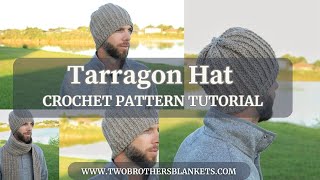 Cabled Crochet Hat Pattern The Tarragon Hat [upl. by Marigold]