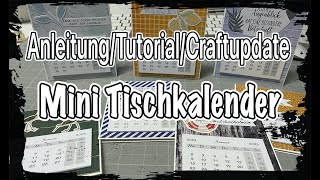 AnleitungTutorialCraftupdate Mini Tischkalender Kalender basteln mit Papier Aufstellkalender DIY [upl. by Nefen]