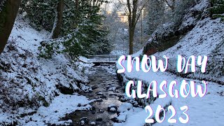 Glasgow Snow Day December 2023  Walk in the Snow  Scotland [upl. by Aciria]