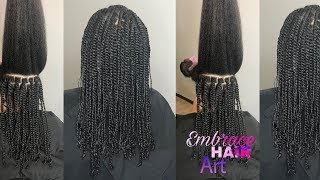 Two Strand Twists on Long Natural Hair in Salon [upl. by Argent12]