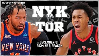 Toronto Raptors vs New York Knicks Full Game Highlights  Dec 1  2024 NBA Season [upl. by Anse]