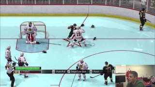 NHL 94 Anniversary Mode in NHL 14 Bruins Vs Blackhawks Commentary [upl. by Einahpats]