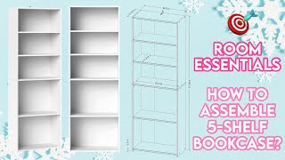 HOW TO ASSEMBLE TARGET’S ROOM ESSENTIALS 5SHELF BOOKCASE I TheGarcias [upl. by Aicercal]