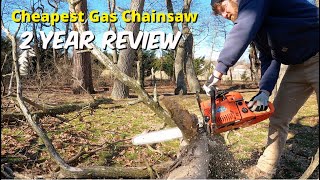 Coocheer 6200 Cheapest Gas Chainsaw  2 Year Review amp A Free Cleanup [upl. by Aihsei123]