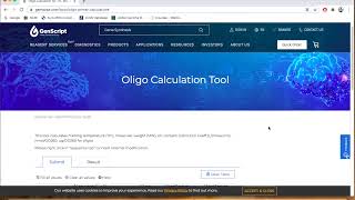 Oligo Calculation Tool GeneScript [upl. by Eimak]