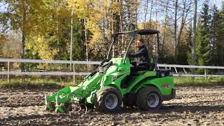 Avant eseries fully electric mini loader in horse stables [upl. by Neyu98]