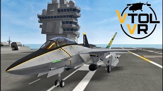 VTOL VR EF24 Mischief First Aircraft Carrier Take off and Landing [upl. by Lainad355]