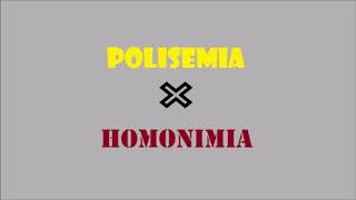 POLISEMIA Y HOMONIMIA  Explicación y Diferencias [upl. by Anailuj]