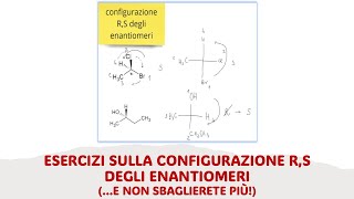 Esercizi sulla configurazione RS degli enantiomeri [upl. by Geller510]