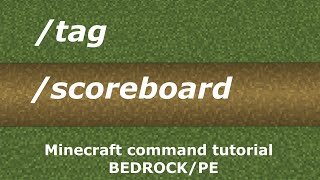 How to use TAGS and SCOREBOARD command in Minecraft PE [upl. by Blackmore]