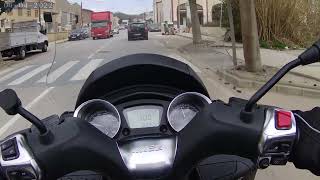 piaggio mp3 300 sport 2021  akaso v50x4 [upl. by Suivatnad834]