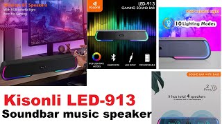 Kisonli LED913 soundbar music speaker  Unboxing and Review  Sound Test by Silicon Computers [upl. by Graff]