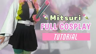 How I made Mitsuri full Costume Easy Cosplay Tutorial  Demon Slayer Cosplay [upl. by Eppes470]