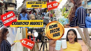 60 Minutes Shopping Challenge at Crawford Market in the pandemic  Home Decor Haul  HustleWSar [upl. by Ennayrb]