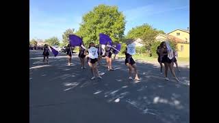 Livingston high school marching band amp color guard at 2024 homecoming parade [upl. by Bove]