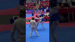 Maria Leonova UKR vs DANIELS Leslie USA sporttaekwondo taekwondoko [upl. by Parrish489]