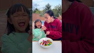 Mom’s candy prank on cute kid 👧🏻❤️👩🏻🍭🌈✅🚀 [upl. by Adnylam]