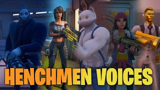 ALL HENCHMEN AND AGENTS VOICE SOUNDS  Fortnite Chapter 2 Season 2 [upl. by Cobb]