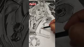 Menggambar lunox mobile legend drawing anime shorts lukisanpensil art mobilelegends fyp [upl. by Lull]