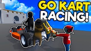 We Attempted to Race GoKarts but it Was a Disaster  Human Fall Flat Multiplayer [upl. by Ridglee]