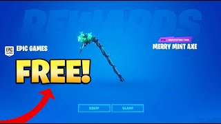 How To Get MINTY PICKAXE for FREE in Fortnite it works [upl. by Settle]