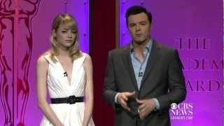 Seth MacFarlane jokes at Oscar nominations [upl. by Farleigh533]