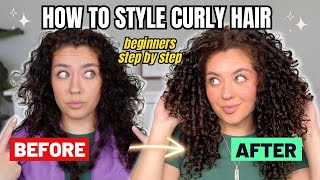 StepbyStep Curly Hair Styling Routine  A Beginners Guide [upl. by Tilly322]