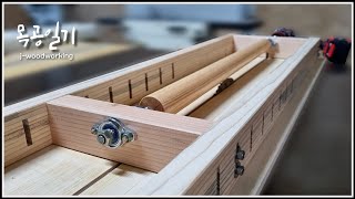 table saw lathe for wooden rods  tapered rods possible as well woodworking [upl. by Adnilav915]