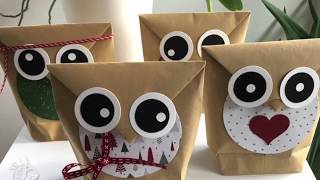 Owl Advent Calender with Stampin Up  Adventskalender mit Eulen  Upcycling [upl. by Courtund158]