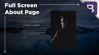 How to Build a Full Screen About Landing Page  HTML CSS amp Bootstrap Tutorial [upl. by Pat]