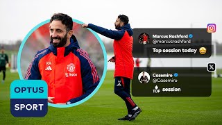 FIRST TRAINING Ruben Amorim takes charge of Manchester United at Carrington and the players love it [upl. by Gaelan]