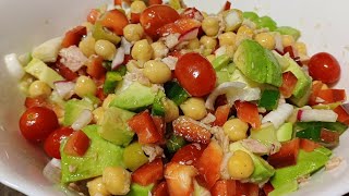 Simple And Easy Chickpea Salad alltimefavourite myownversion snowcapofficialjean501 [upl. by Magna313]